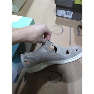 Earth Origins Womens Effie Fabric Fisherman Sandals Brown Suede Size: 6